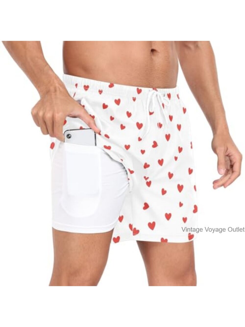 Men's Athletic Shorts 2-in-1 Quick Dry with Pockets Built-in Compression Liner